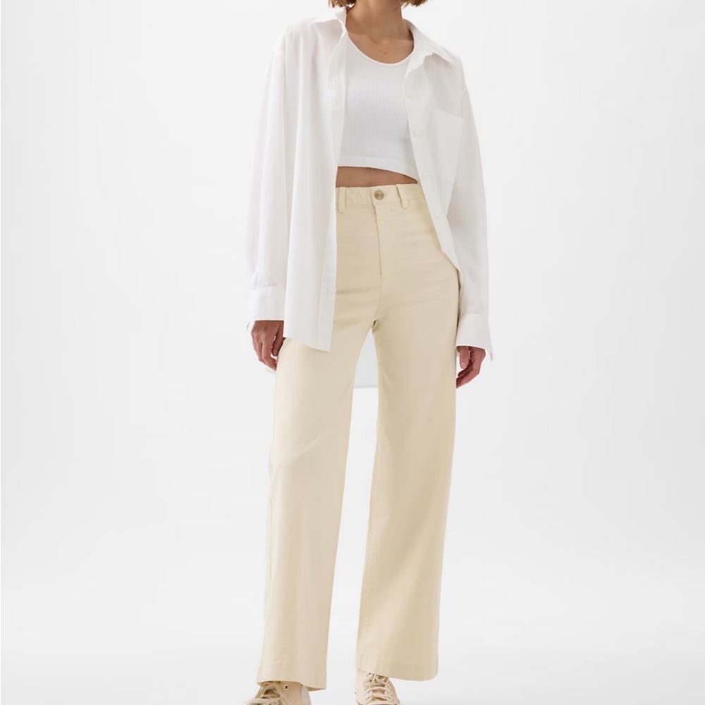 GAP Tan Ankle Cropped Pants Lightweight